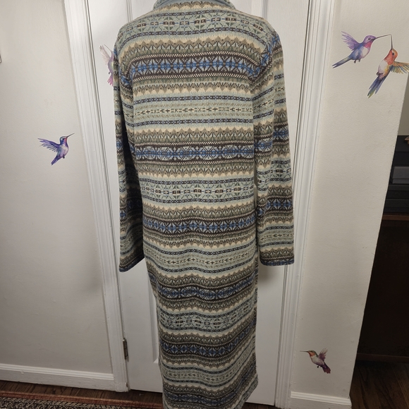 Vintage Talbots 100% Lambswool Fair Isle Toggle-Closure Cardigan Jacket  S - Picture 5 of 9